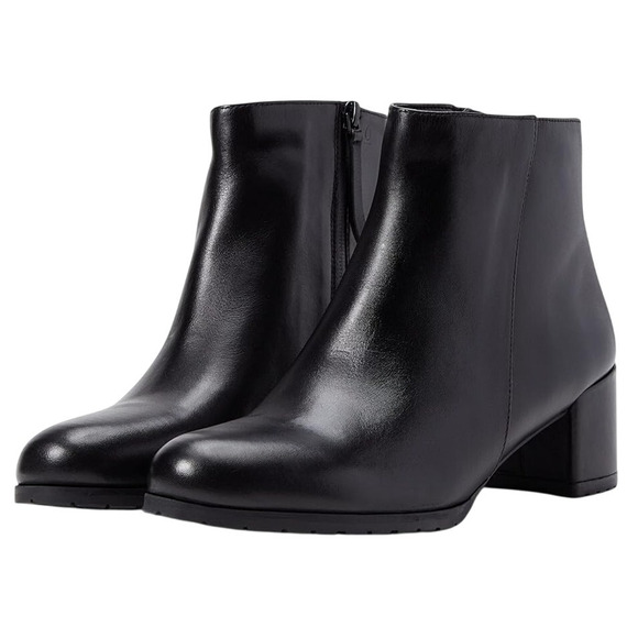 Naturalizer Womens Bay Bootie US 9 Wide EU 40 Black Leather Waterproof NWOB - Picture 1 of 13